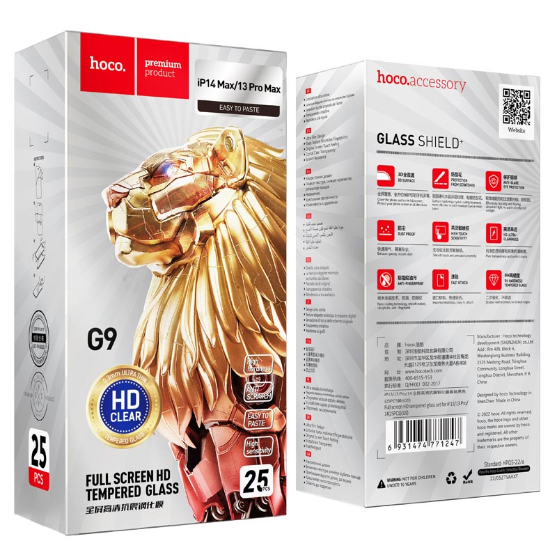 Hoco Schutzglas 9H für iPhone 12 / 12 Pro 25er Pack
