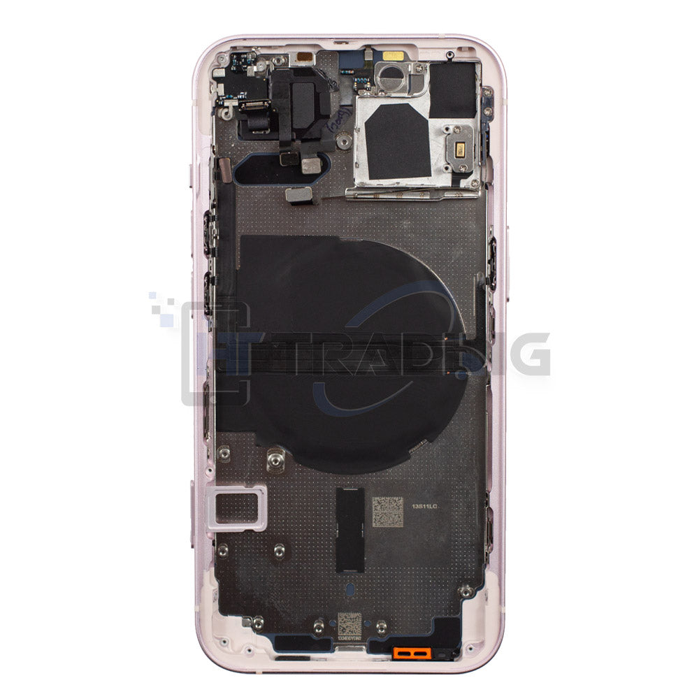 Akkudeckel Gehäuse mit klein Teile passend für iPhone 13 Rose