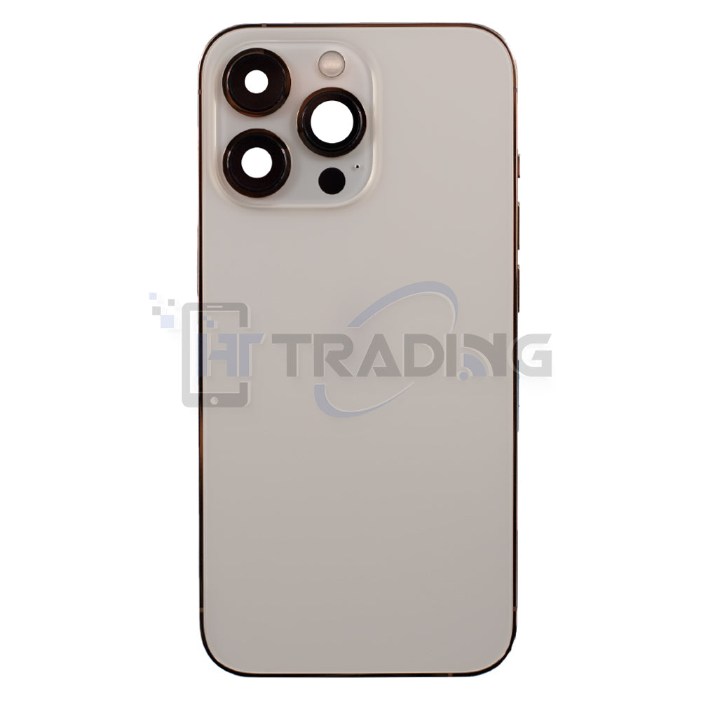 Akkudeckel Gehäuse mit klein Teile passend für iPhone 13 Pro Gold