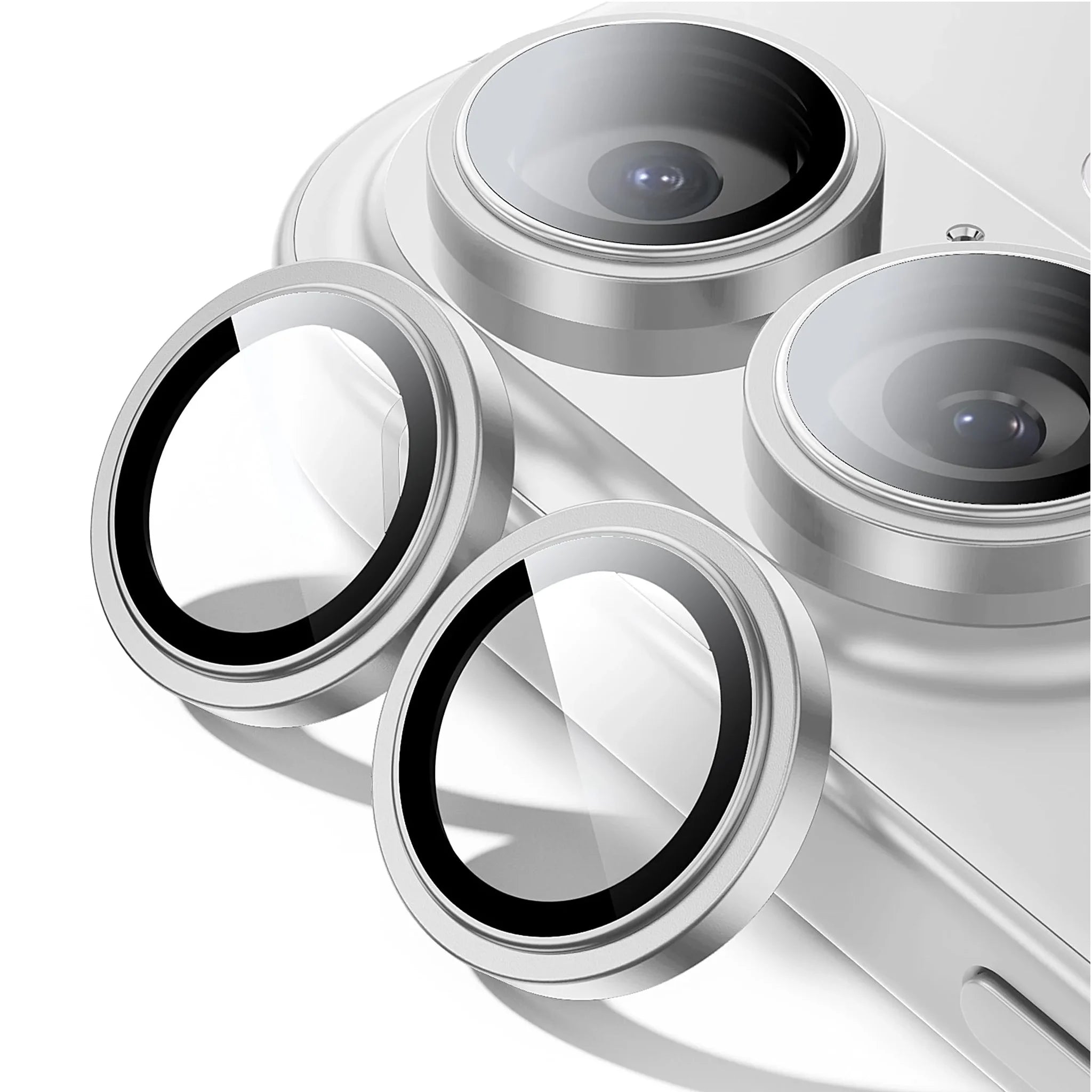 9H Kameraschutz für iPhone 17 – Military-Grade Linsenschutz, Einzelring-Design, HD-Klar Weiß