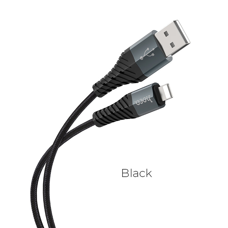 Hoco X38 Ladedatenkabel für iPhone Lightning 2.4A Schwarz
