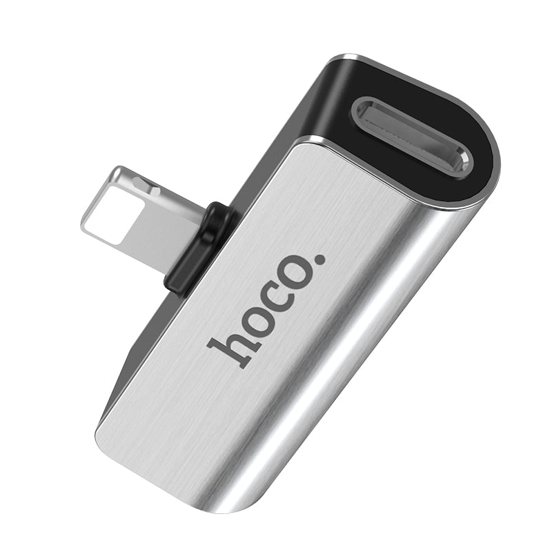 Hoco LS25 Digital 3.5 Audio Converter für iPhone - Silber
