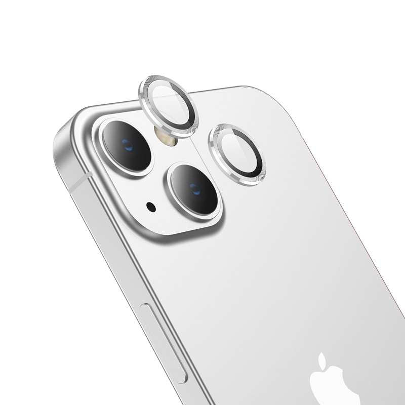 Hoco 3D Metal V12 Plus Kameraschutz für Apple iPhone 14 / iPhone 14 Plus Silber