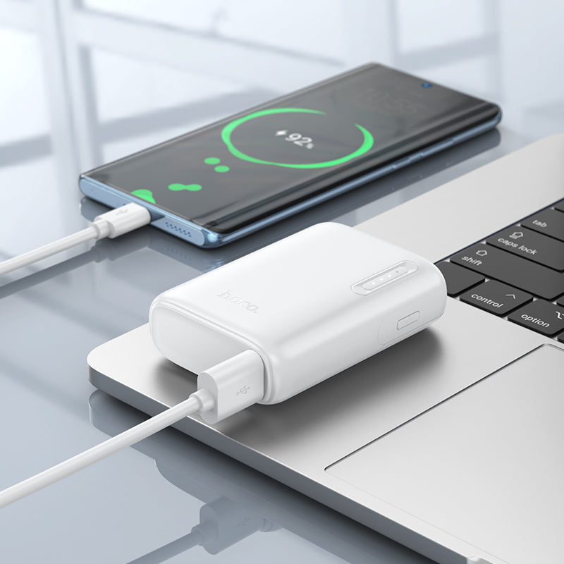 Hoco J158 Runner Powerbank 5000mAh mit kabelloser Schnellladung 10W – Weiß