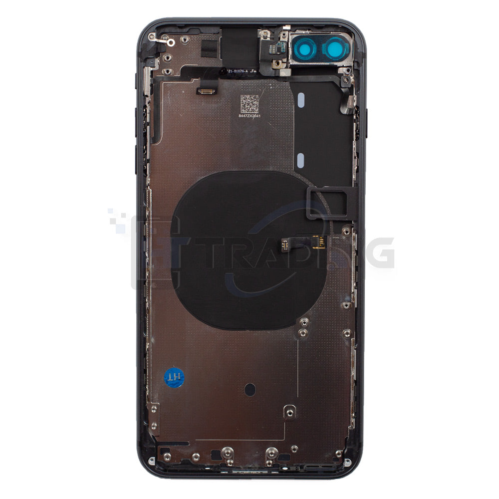 Akkudeckel Gehäuse mit klein Teile passend für iPhone 8 Plus Schwarz