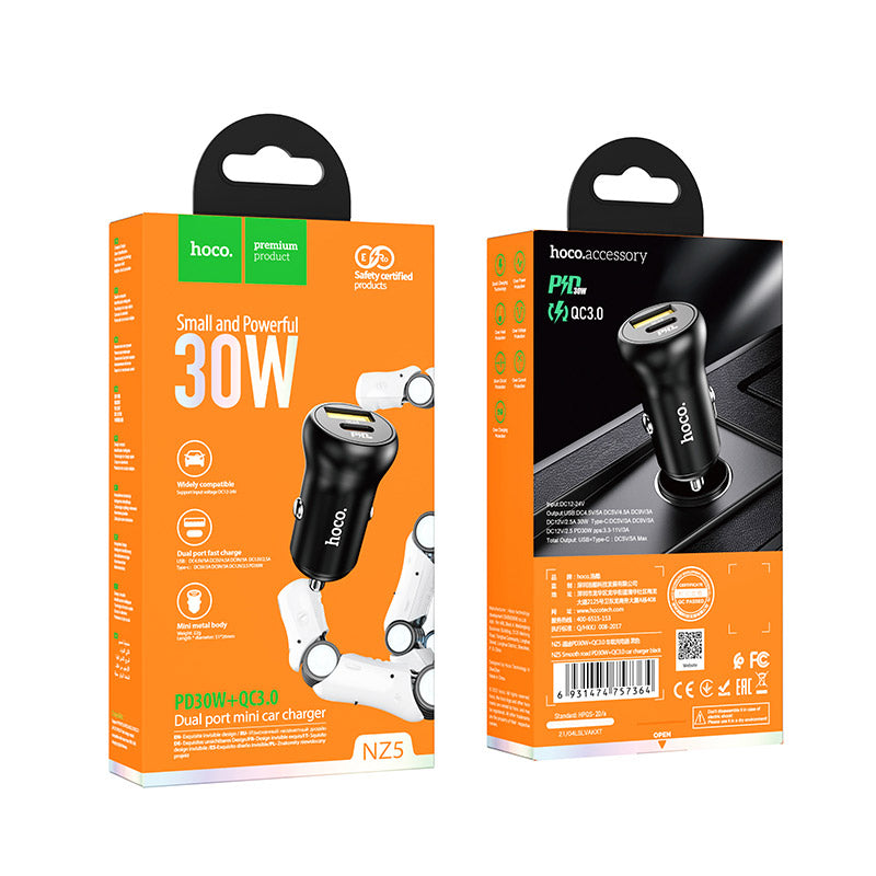 Hoco NZ5 PD30W + QC3.0 Autoladegerät