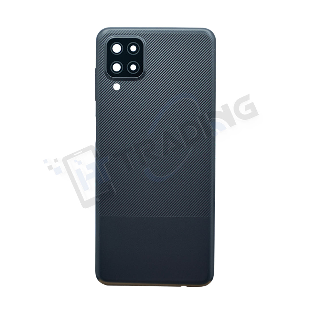 Akkudeckel für Samsung A12 A125F Schwarz mit Kameralinse