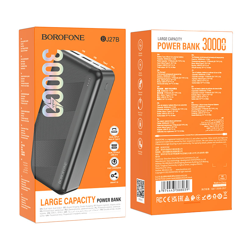 Borofone BJ27B Pindar Power Bank (30000mAh)