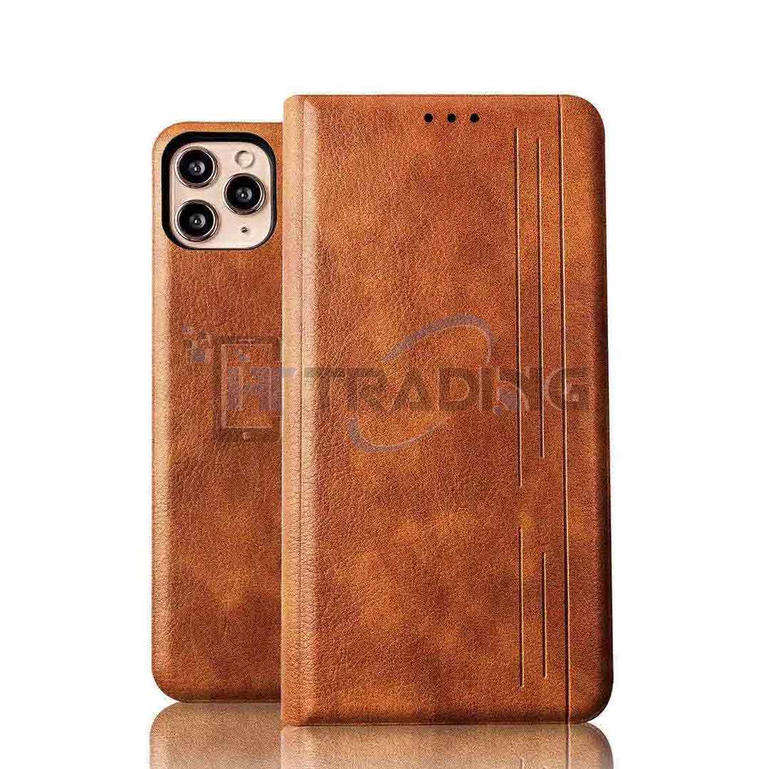 Moon Flip Tasche Braun für Samsung A32 4G