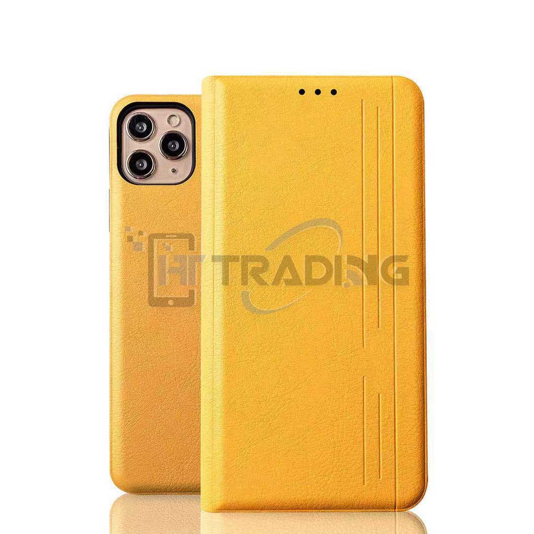 Moon Flip Tasche Gelb für Samsung A12