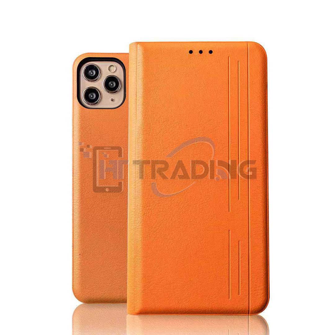 Moon Flip Tasche Orange für Samsung A03s