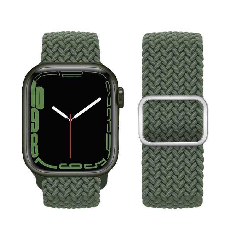 iWatch WA05 Jane Eyre schiebeschnalle ultradünnes Nylonband - dark olive green  (42/ 44/ 45/ 49mm)