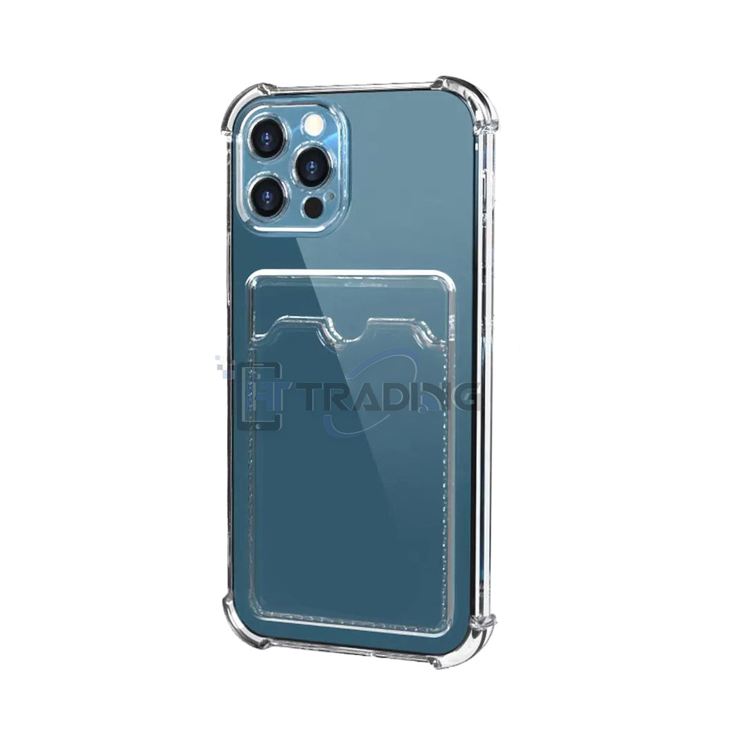 Transparent TPU Silikon mit Kartenfach für iPhone 13 Pro