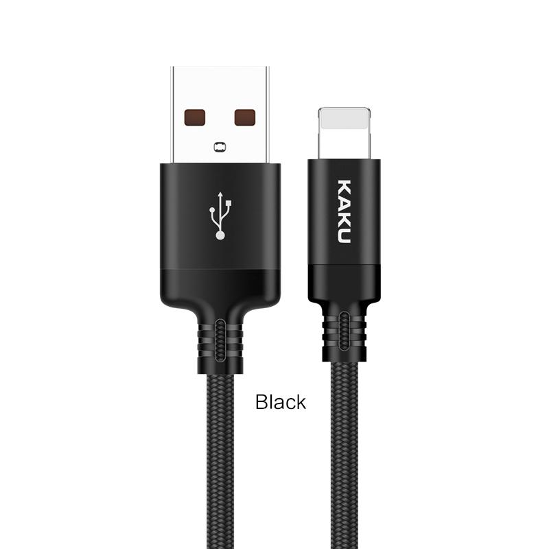 Kaku KSC-283 Ladedatenkabel Lightning Schwarz 1M 2.8A