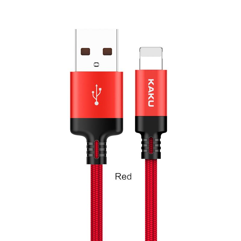 Kaku KSC-283 Ladedatenkabel Lightning Rot 1M 2.8A