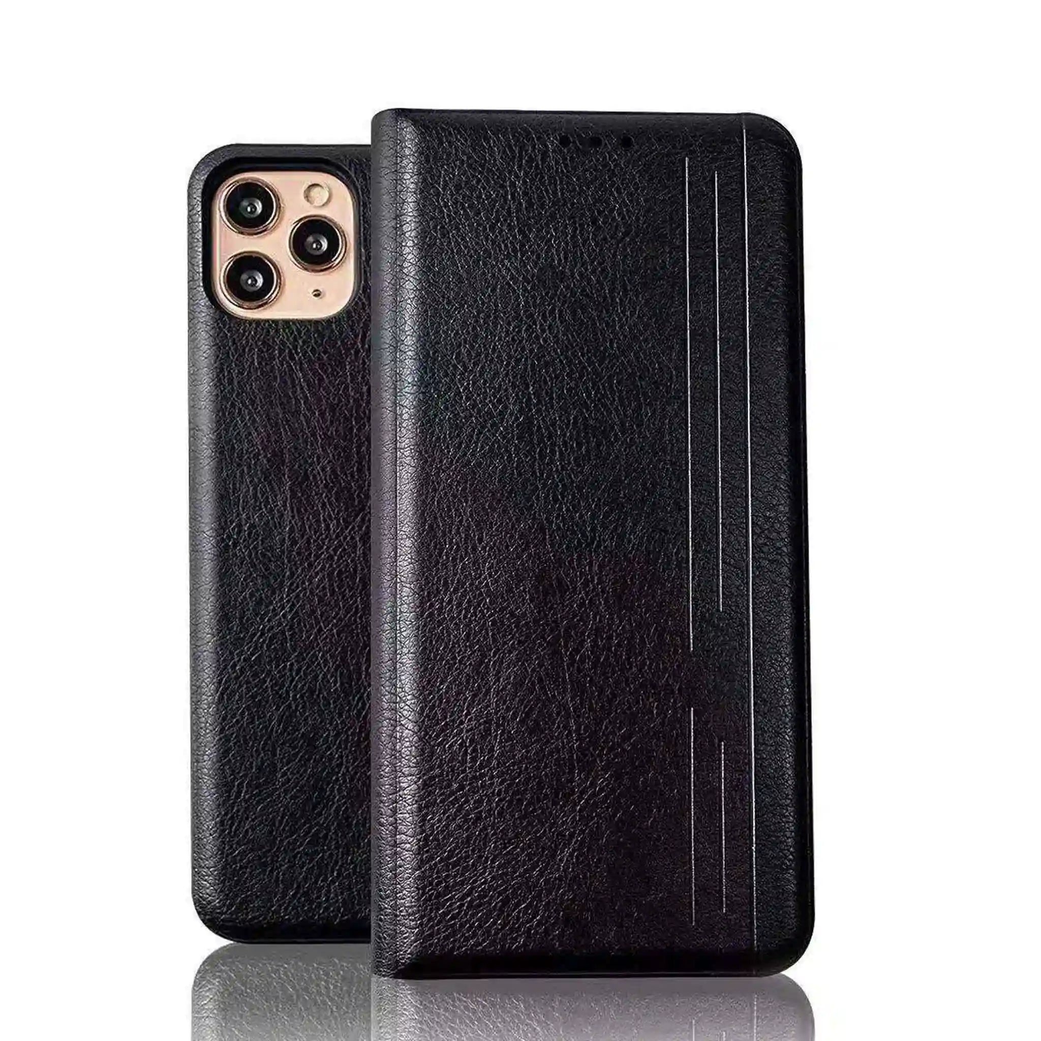 Moon Flip Tasche Schwarz für Samsung A20e