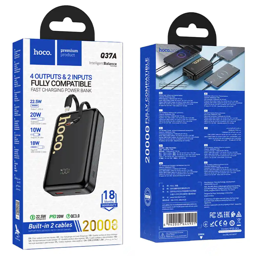 Powerbank Q37A Black 