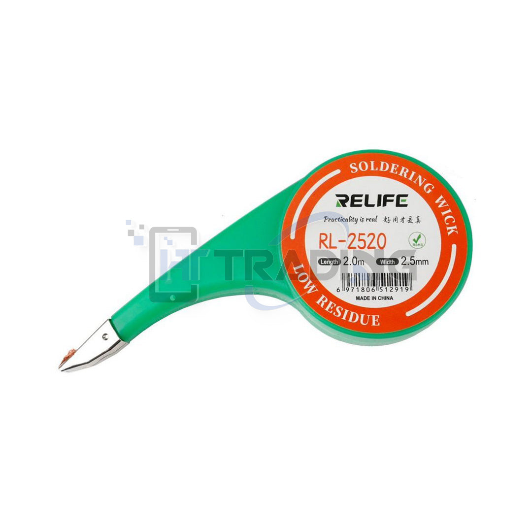 Relife RL-2520 Soldering wick Kupfer Ablötgeflecht 2.5mm