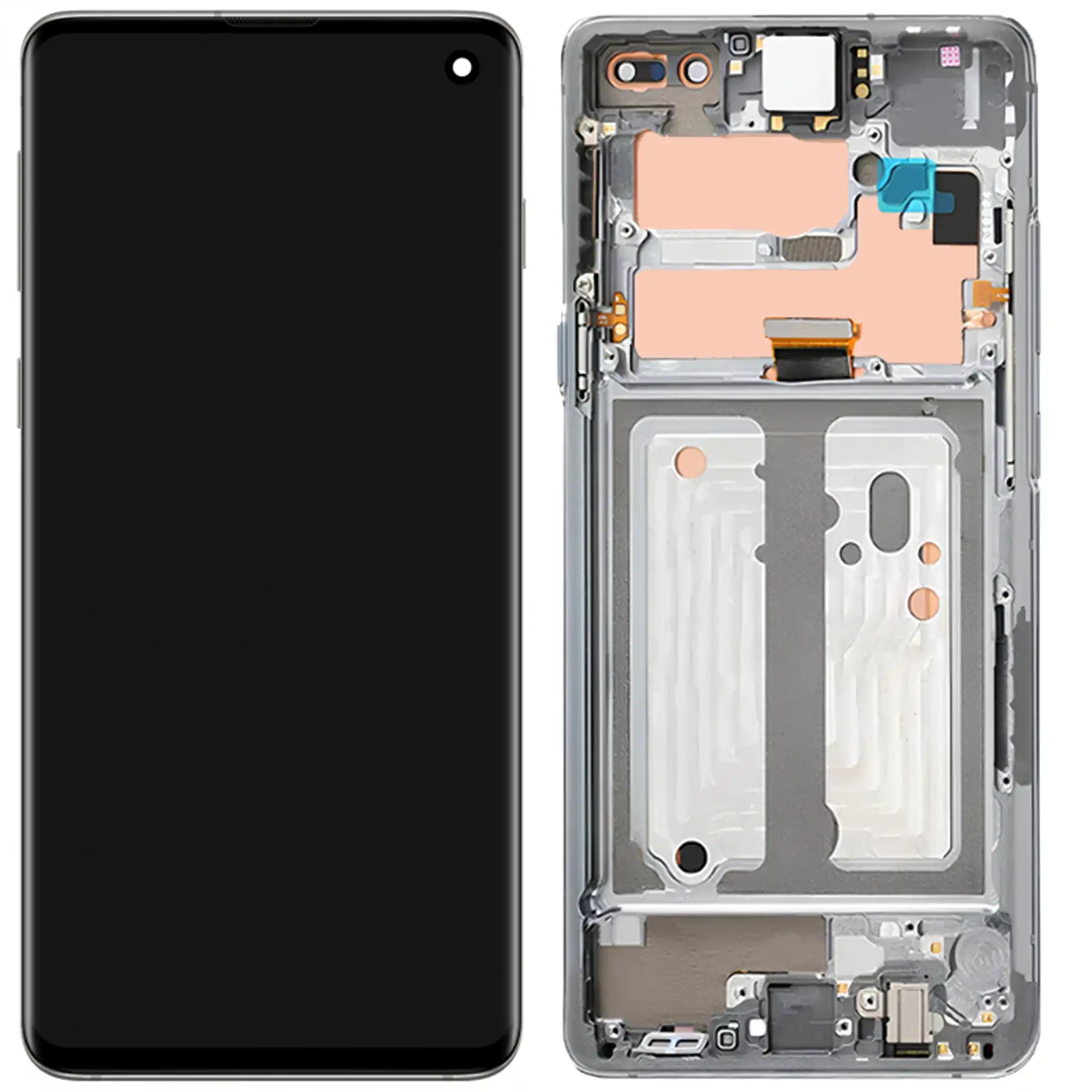 Samsung S10 5G SM-G977B Display inkl. Akku Crown silver, Service Pack