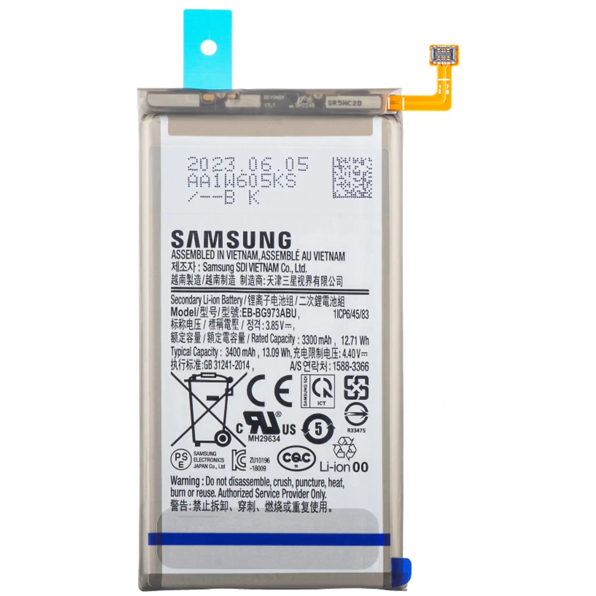 Samsung Akku EB-BG973ABU für G973F Samsung Galaxy S10, Serviceware Pulled
