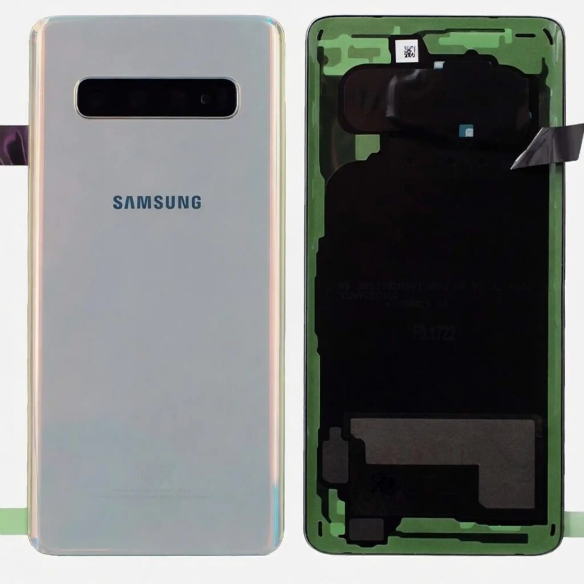 Battery Cover für G973F Samsung Galaxy S10 − Silver, Serviceware