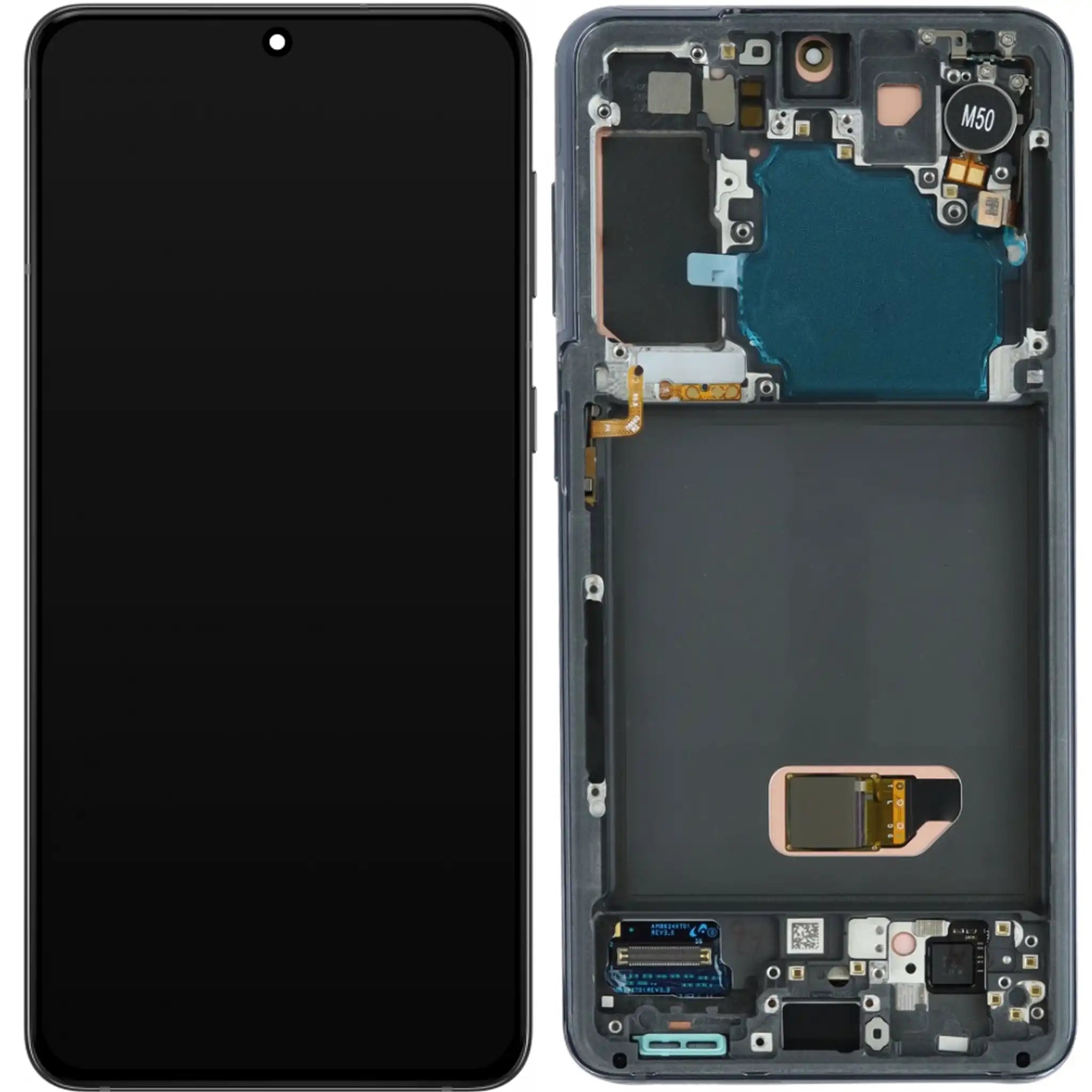 Samsung Galaxy S21 Ersatzdisplay InCell mit Rahmen – Schwarz