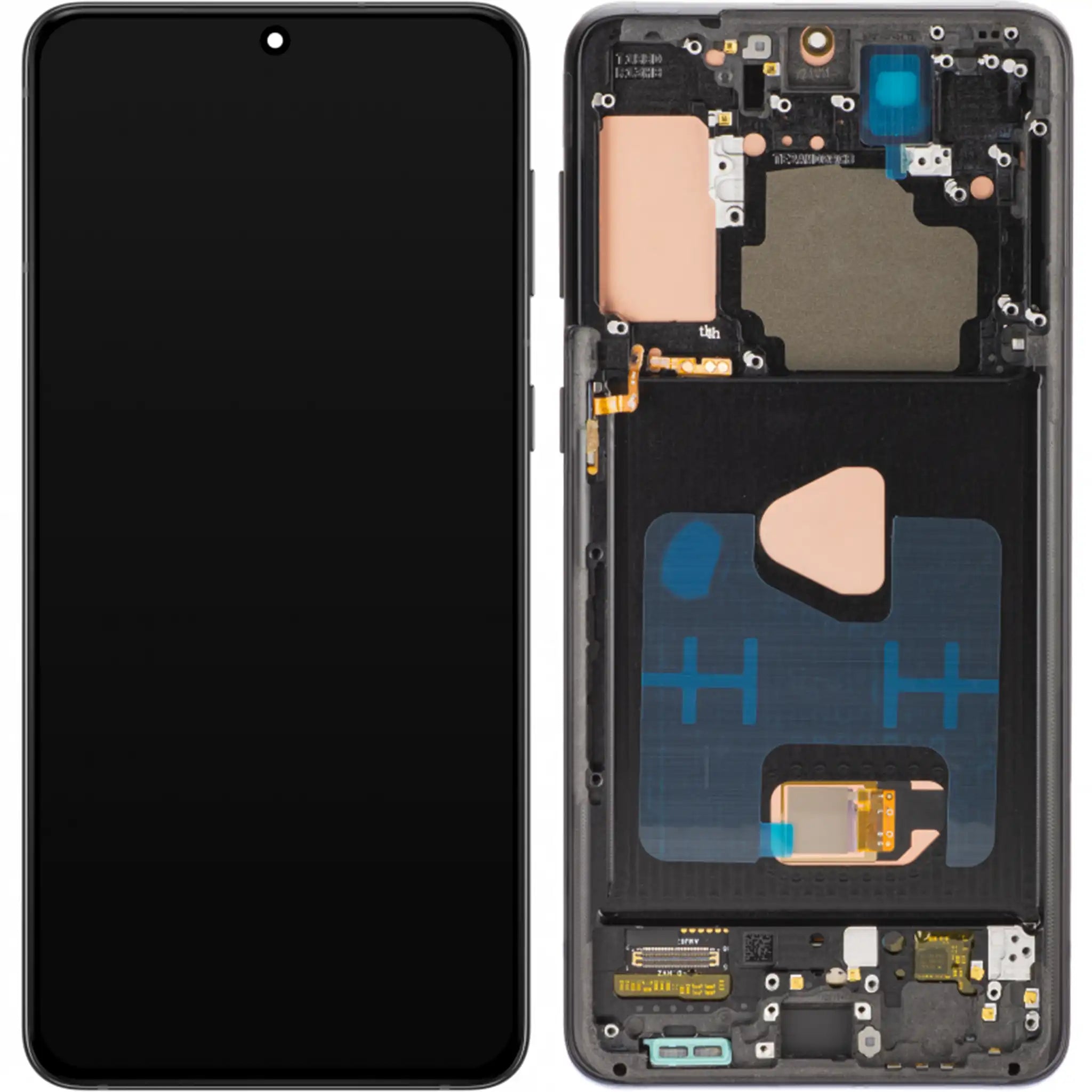Samsung Galaxy S21 Ersatzdisplay OLED mit Rahmen – Schwarz