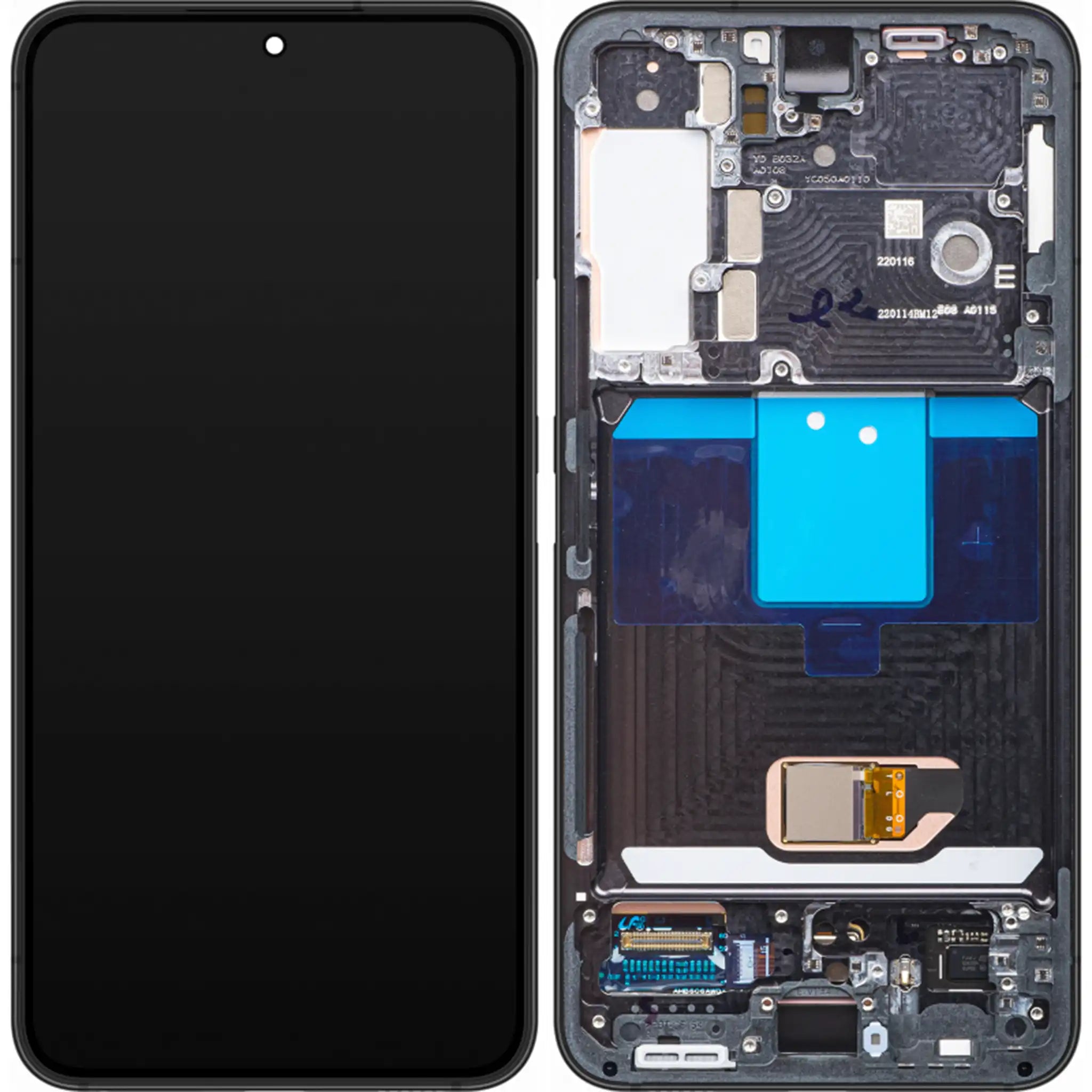 Samsung Galaxy S22 Ersatzdisplay Ultra OLED mit Rahmen – Schwarz
