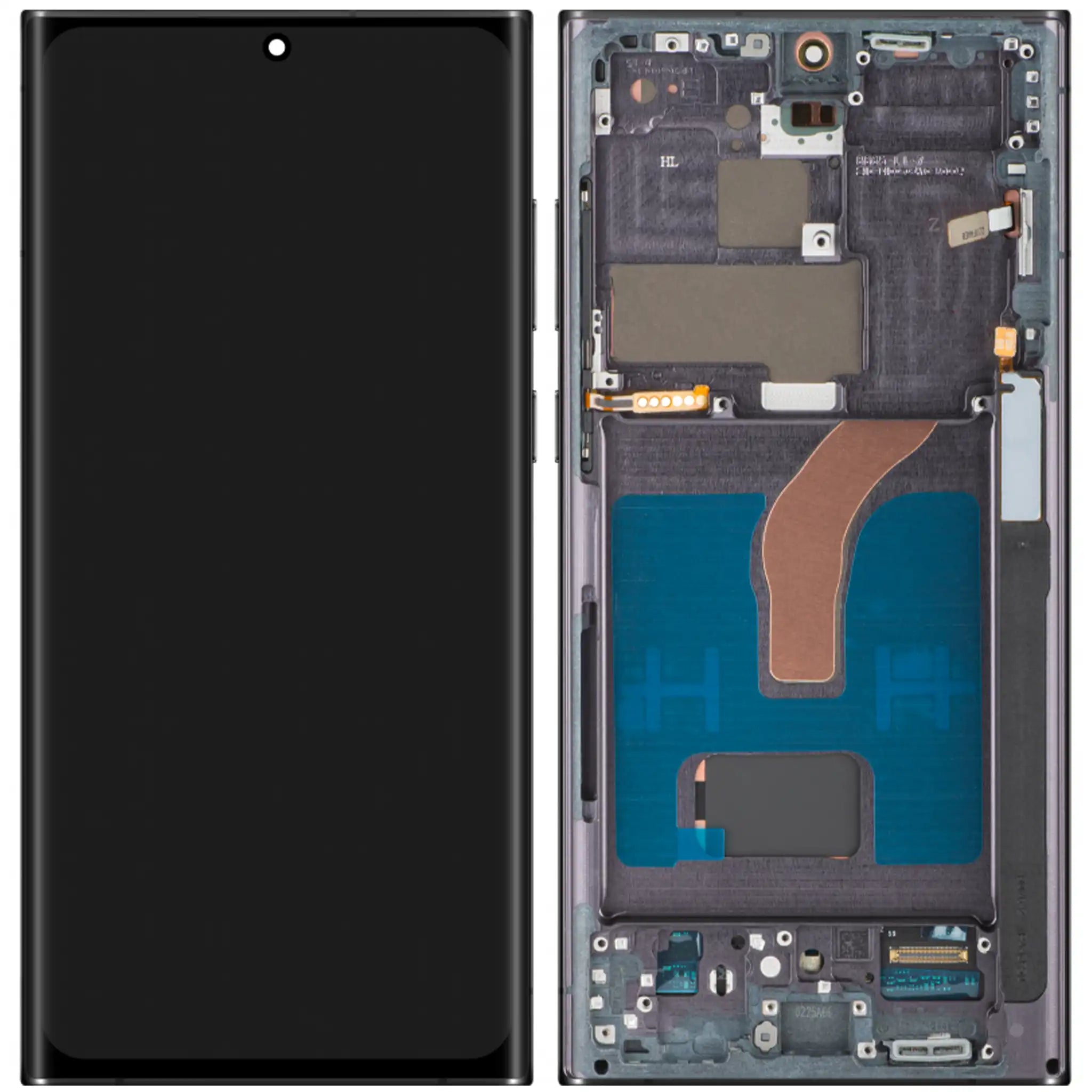 Samsung Galaxy S22 Ultra Ersatzdisplay Ultra OLED mit Rahmen – Schwarz