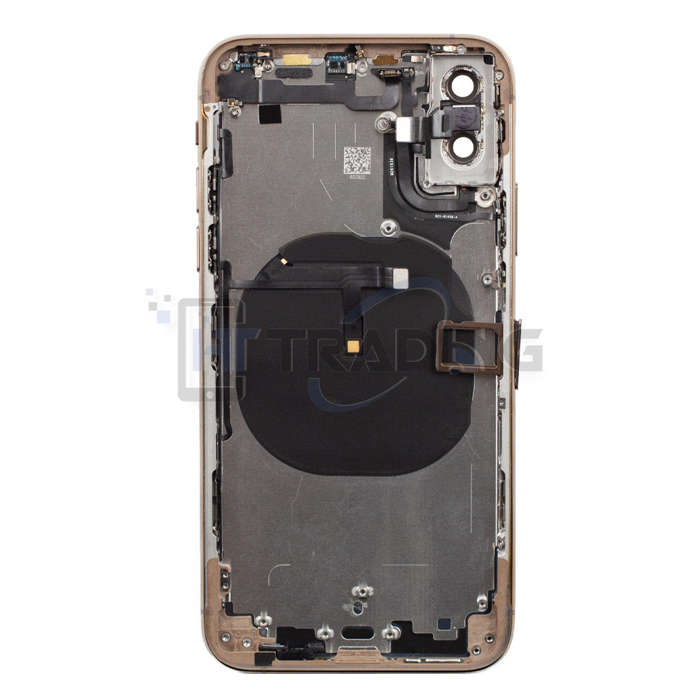 Akkudeckel Gehäuse mit klein Teile passend für iPhone Xs Gold