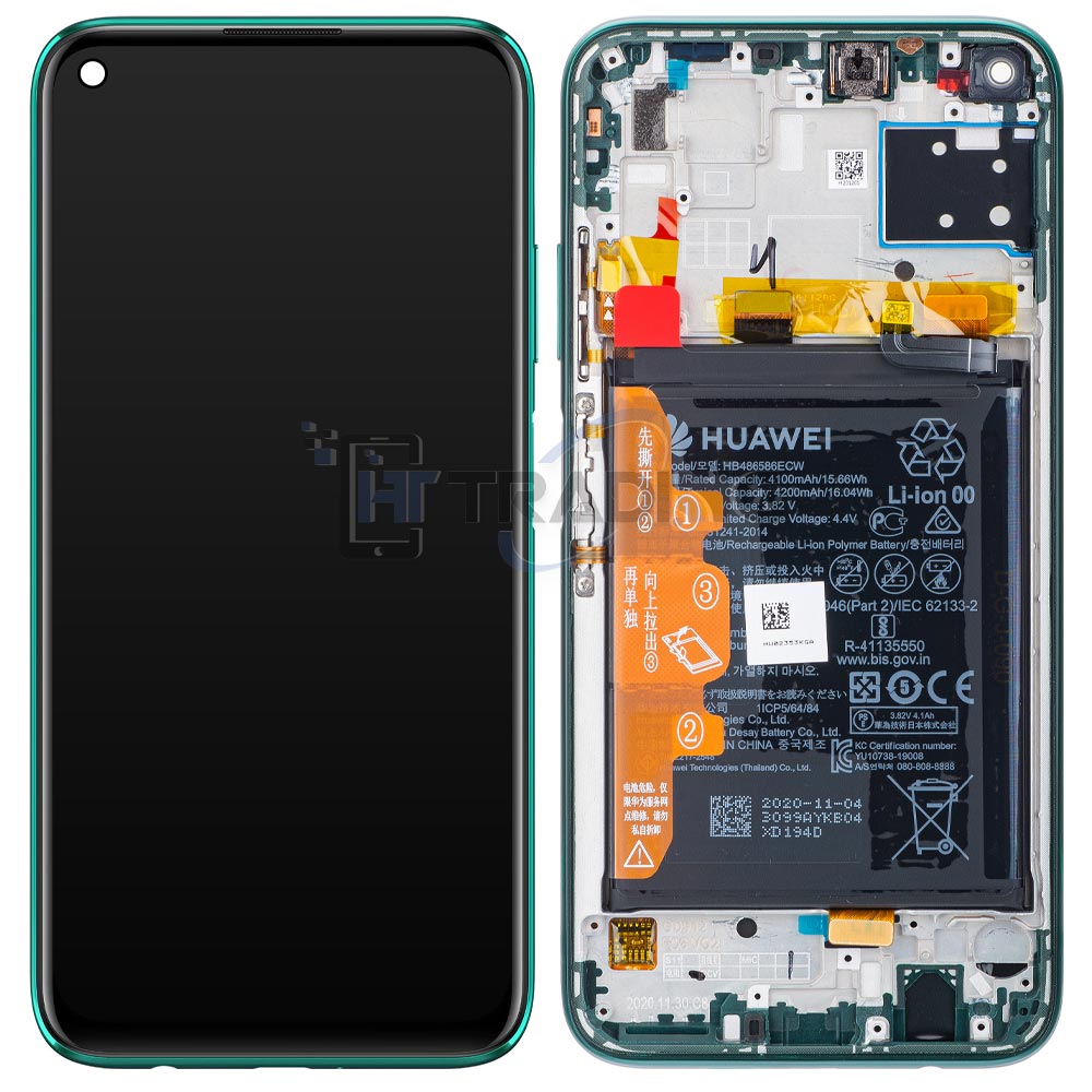 Huawei P40 Lite Display Crush Green, Service Pack