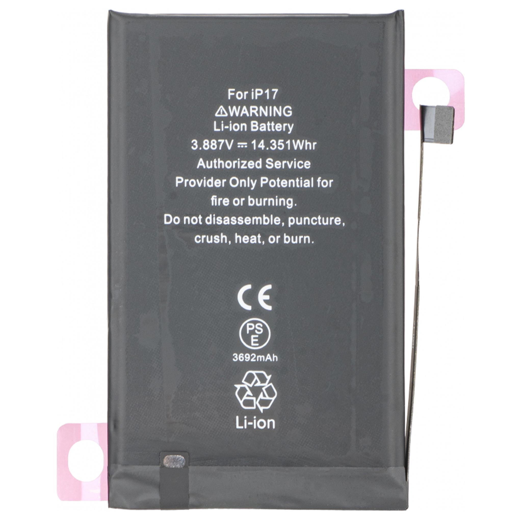 iPhone 17 Premium Akku 3692mAh mit Klebestreifen
