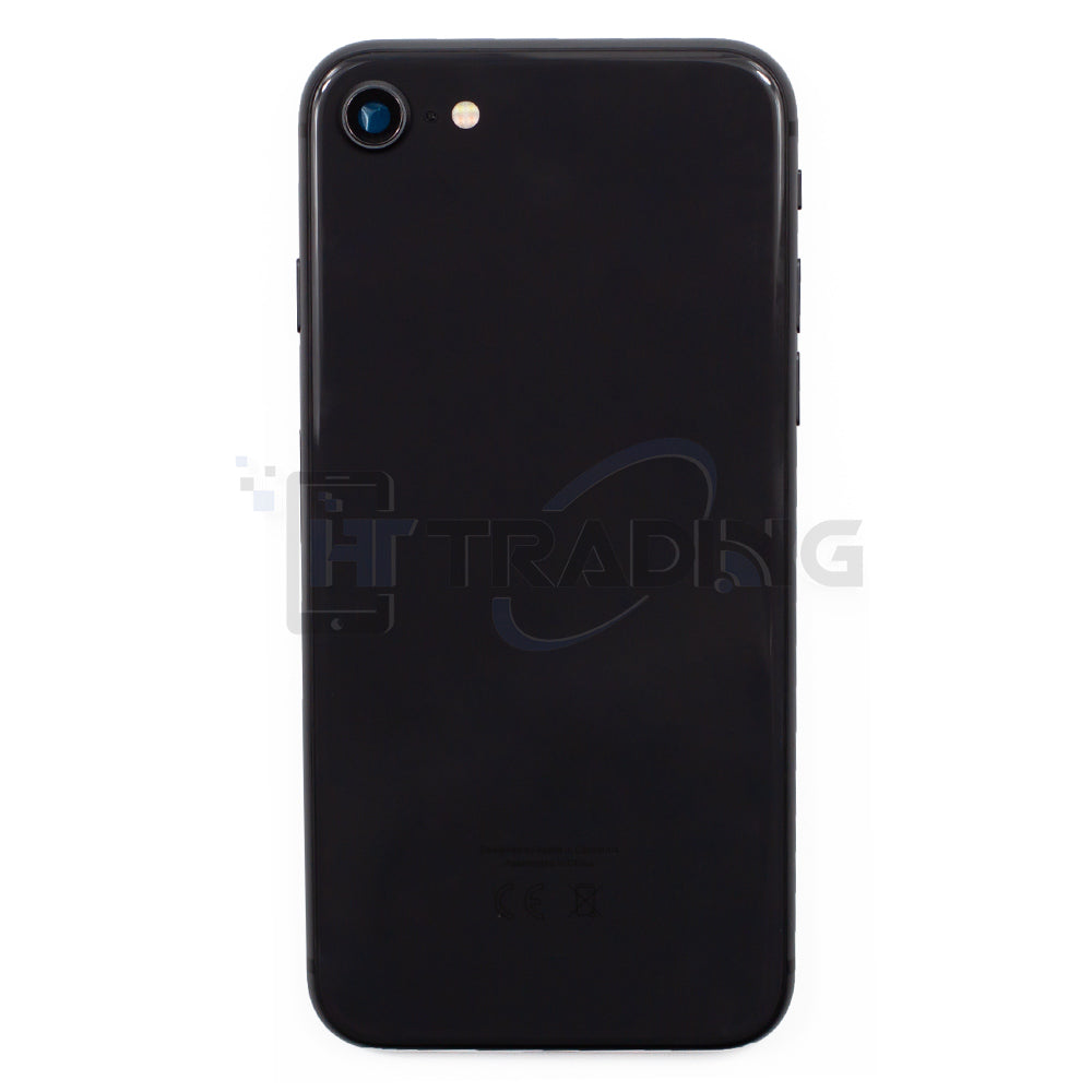 Akkudeckel Gehäuse mit klein Teile passend für iPhone SE 2020 Schwarz