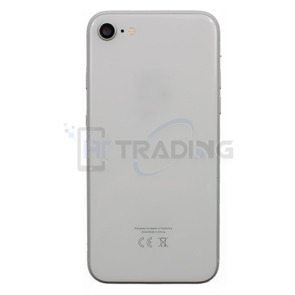 Akkudeckel Gehäuse mit klein Teile passend für iPhone SE 2020 Weiß