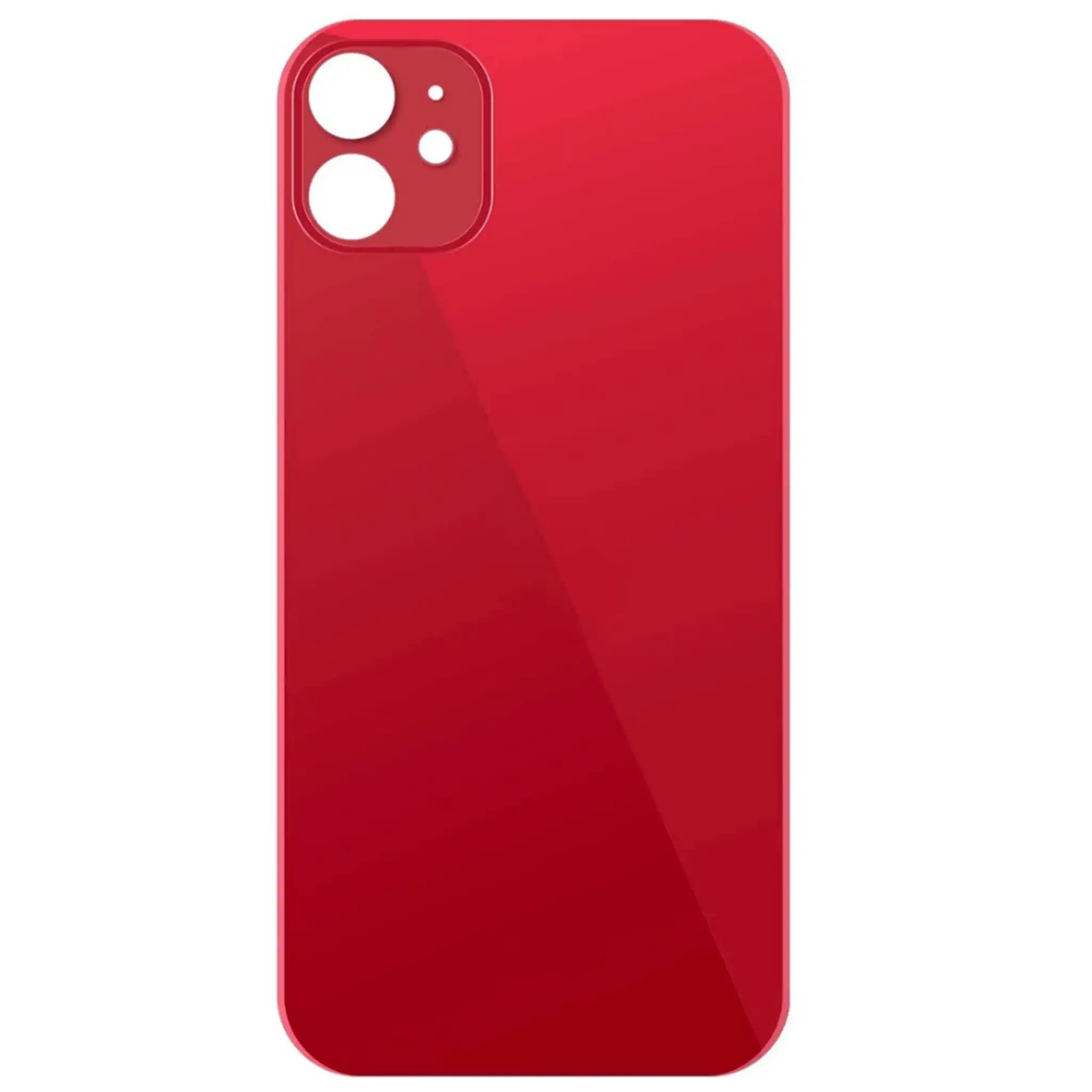 iPhone 11 Akkudeckel Glas – Premium Qualität, Rot, Big Hole (Großes Kameraloch)