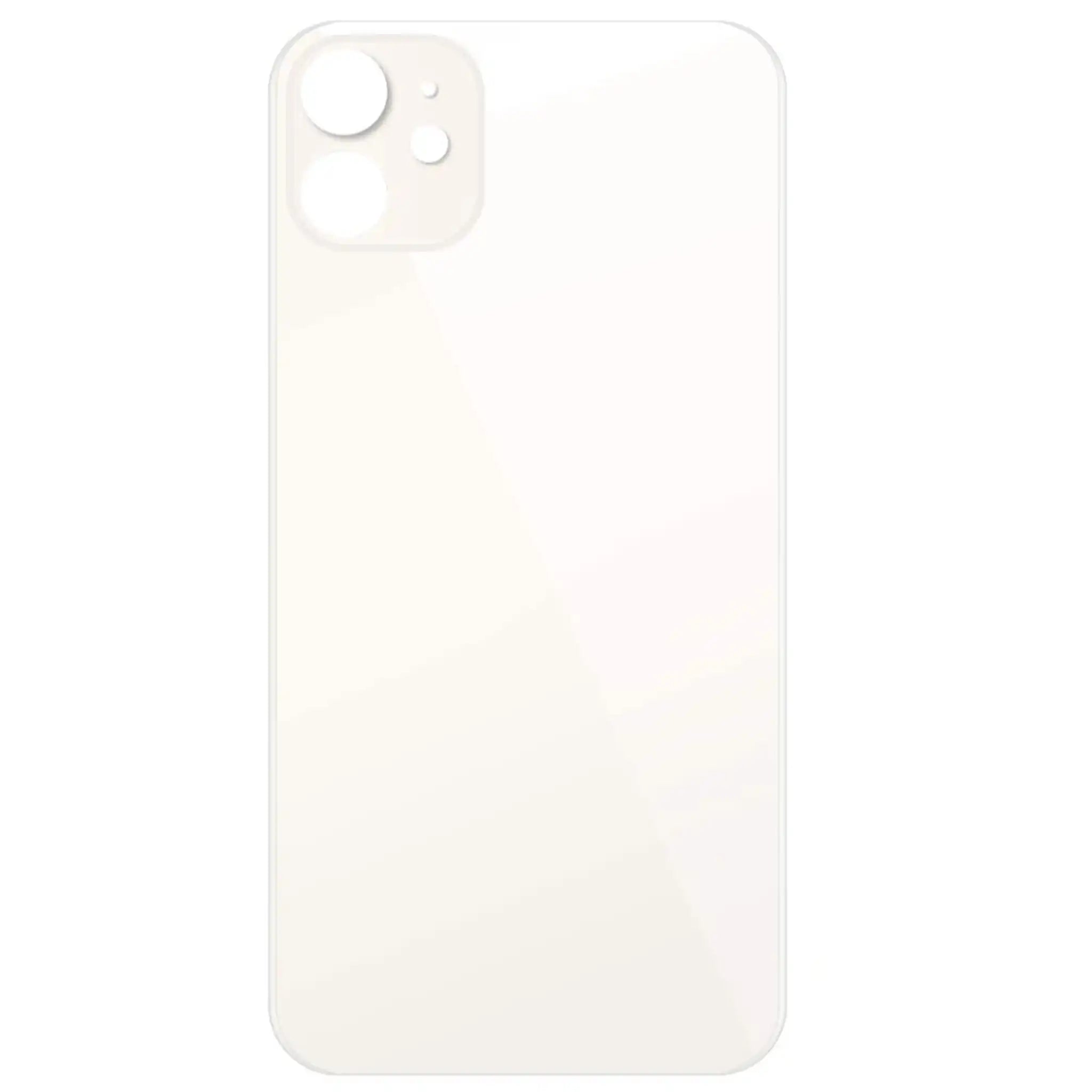 iPhone 11 Akkudeckel Glas – Premium Qualität, Weiß, Big Hole (Großes Kameraloch)