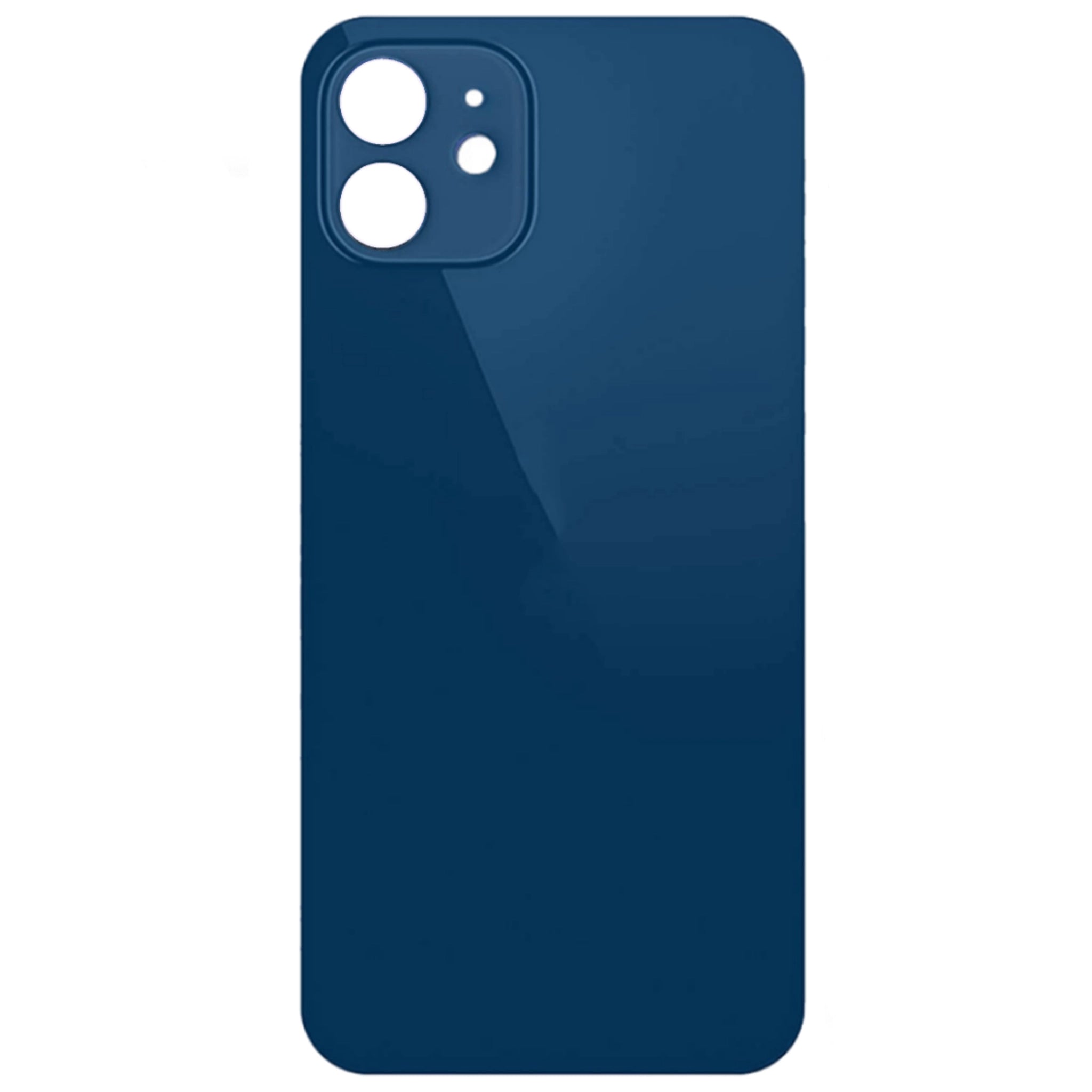 iPhone 12 Mini Akkudeckel Glas – Premium Qualität, Blau, Big Hole (Großes Kameraloch)