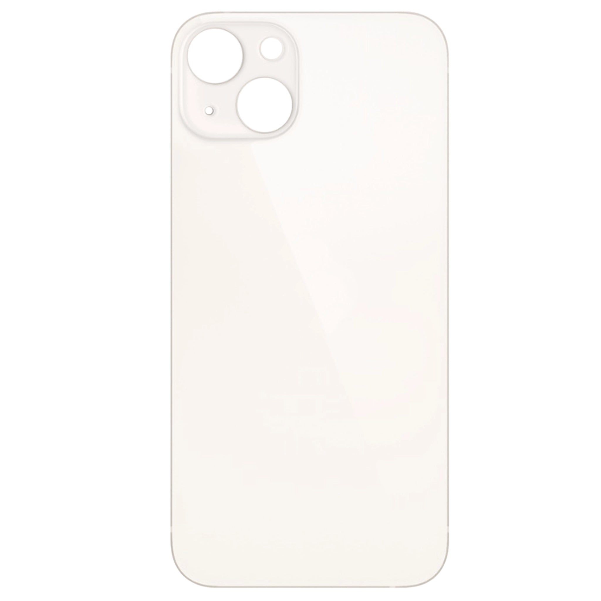 iPhone 13 Mini Akkudeckel Glas – Premium Qualität, Weiß, Big Hole (Großes Kameraloch)