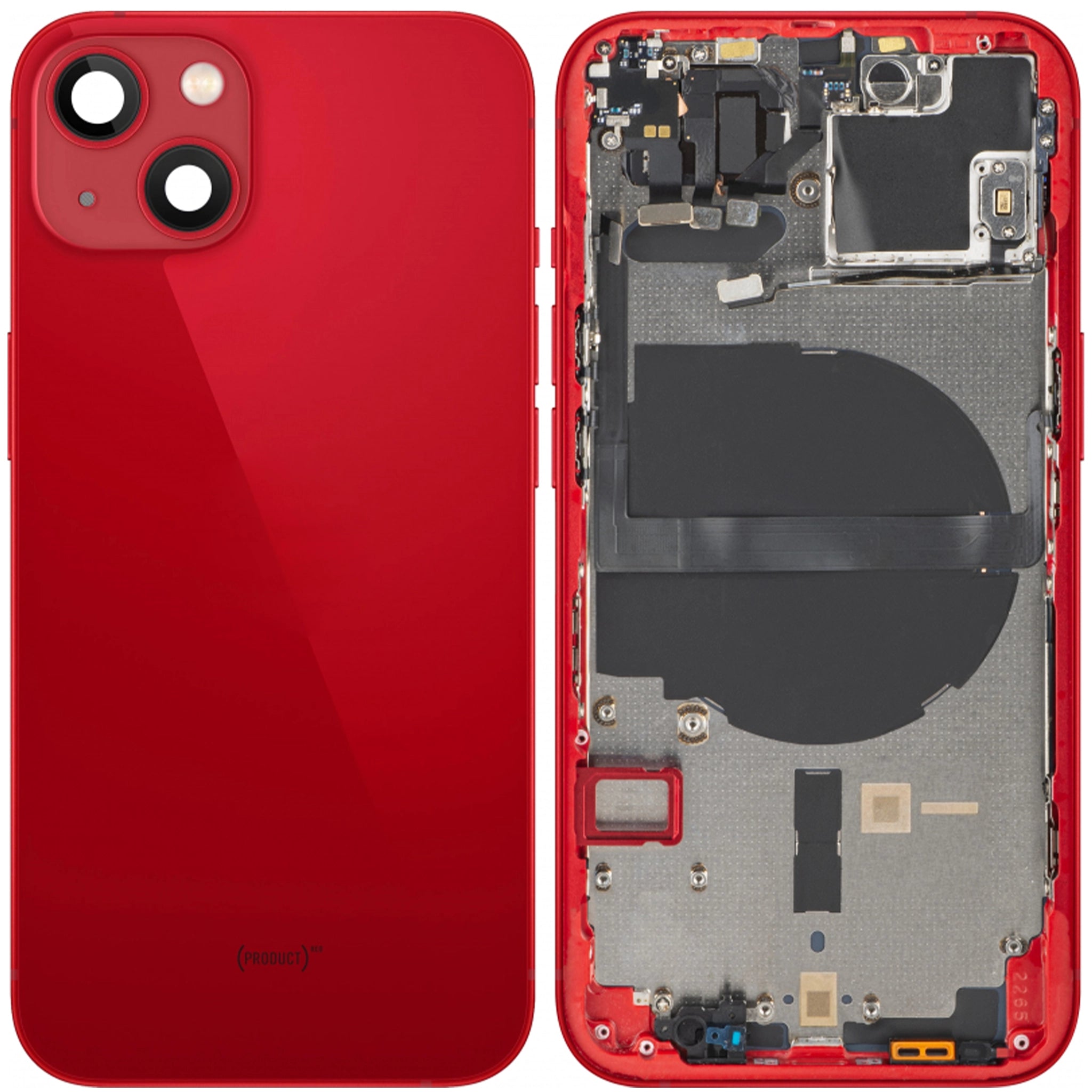iPhone 13 Gehäuse rot mit Teile