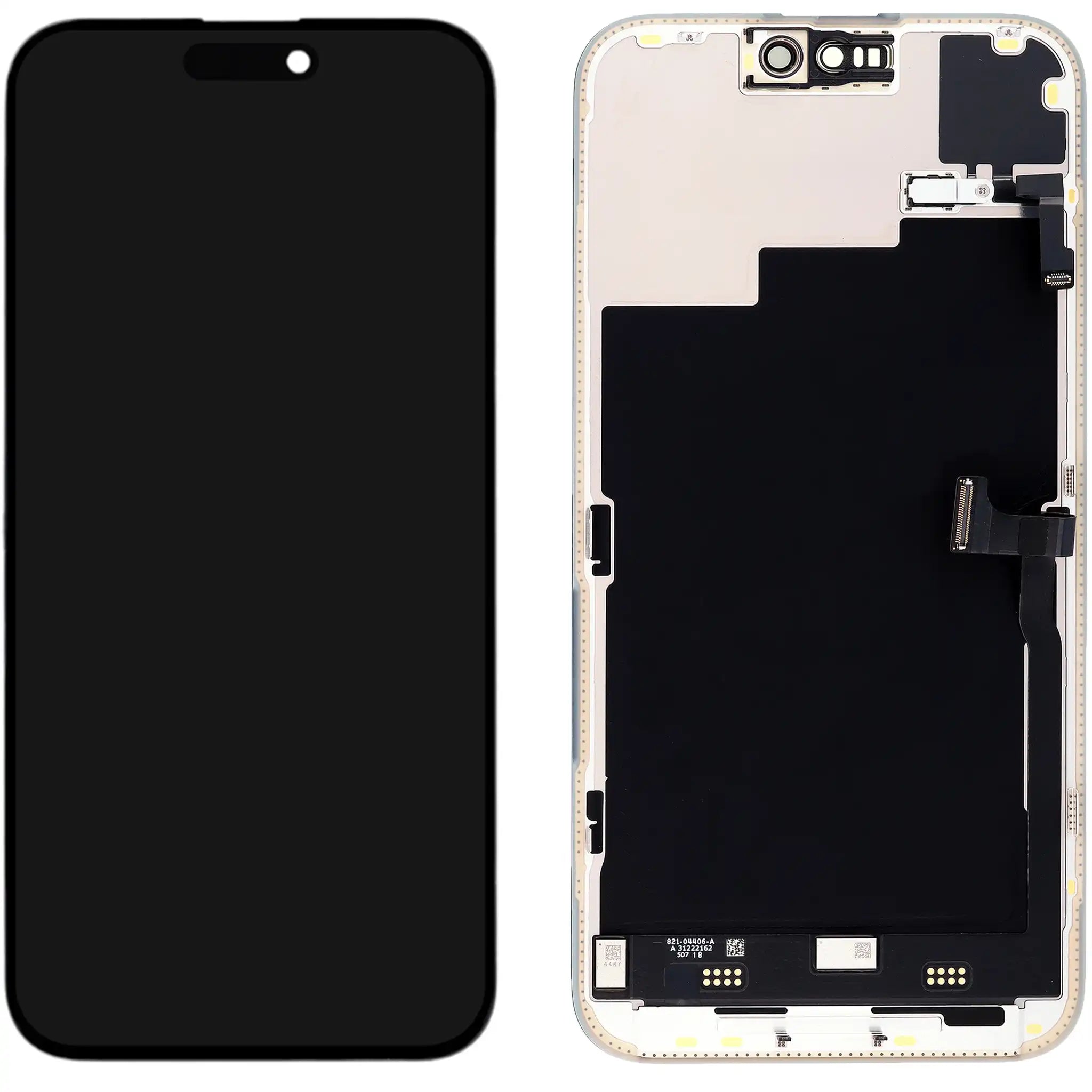 Display mit Sensor Flex für iPhone 15 Pro Black Soft Oled 120Hz