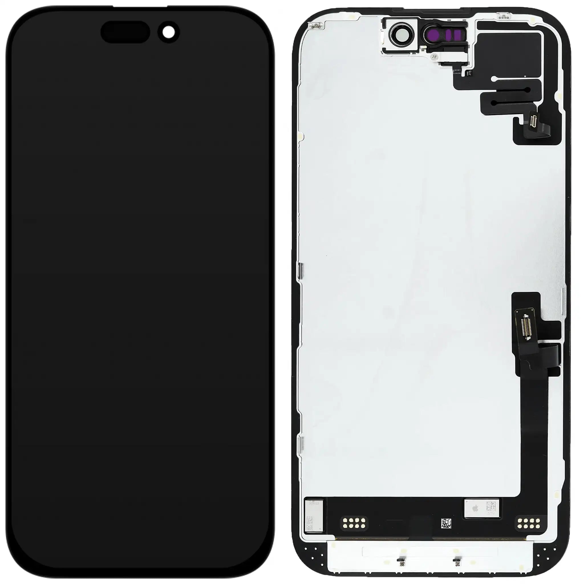 Display mit Sensor Flex für iPhone 16 Black Soft Oled 120Hz
