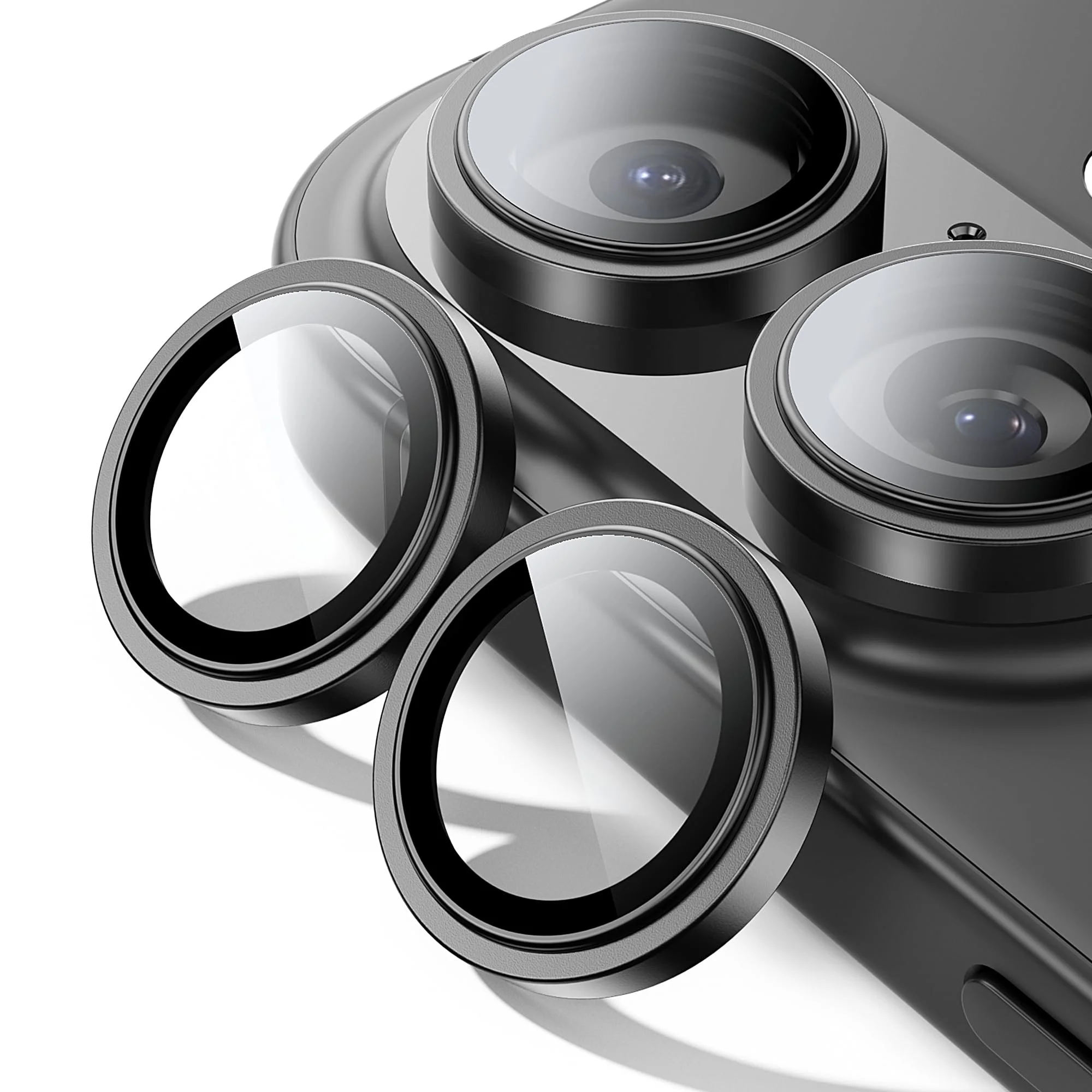 FONiX Kameraglas-Schutz für iPhone 17, weißer Metallring mit 9H Panzerglas, HD-klarer Linsenschutz gegen Kratzer