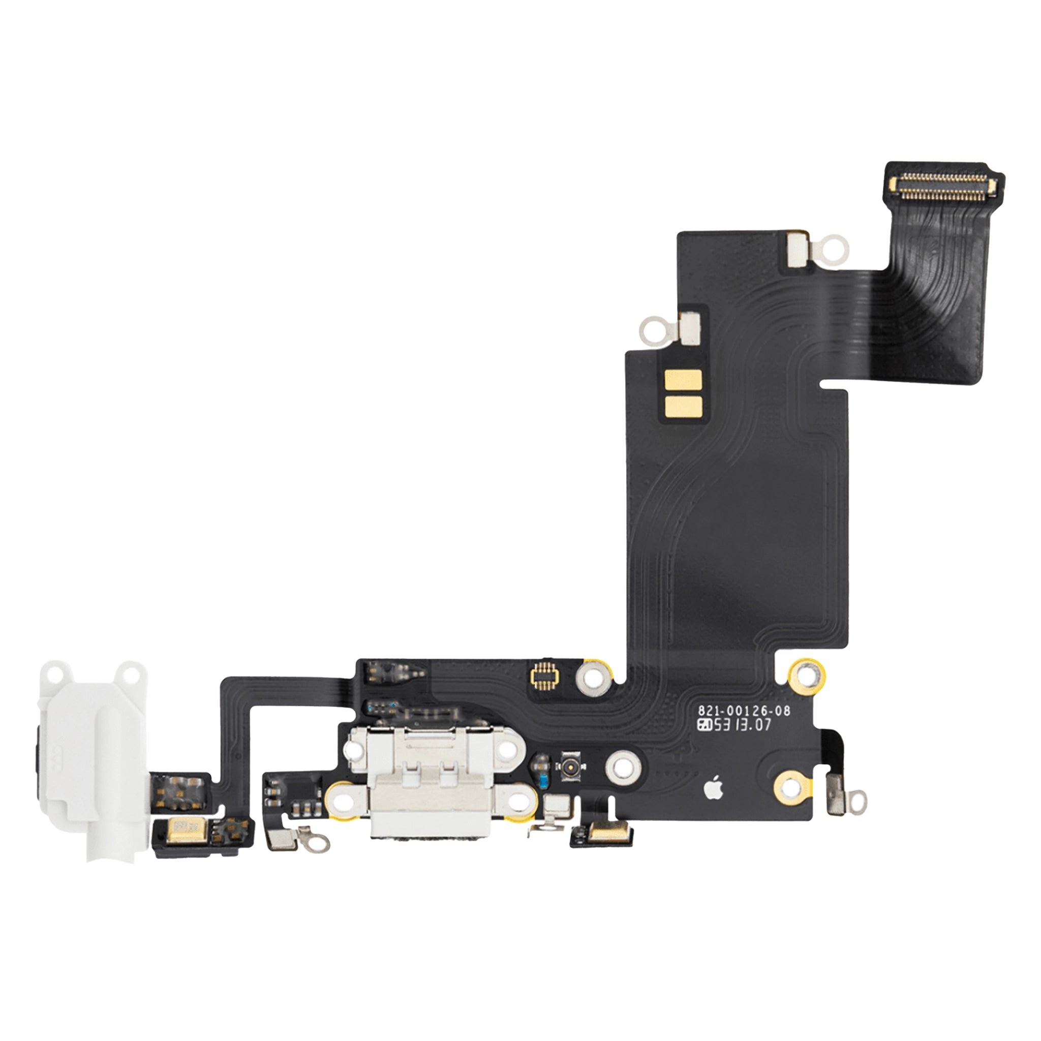 iPhone 6S Ladebuchse / Charging Flex – Ori/Pulled, Weiß, inkl. Mikrofon & Klinke
