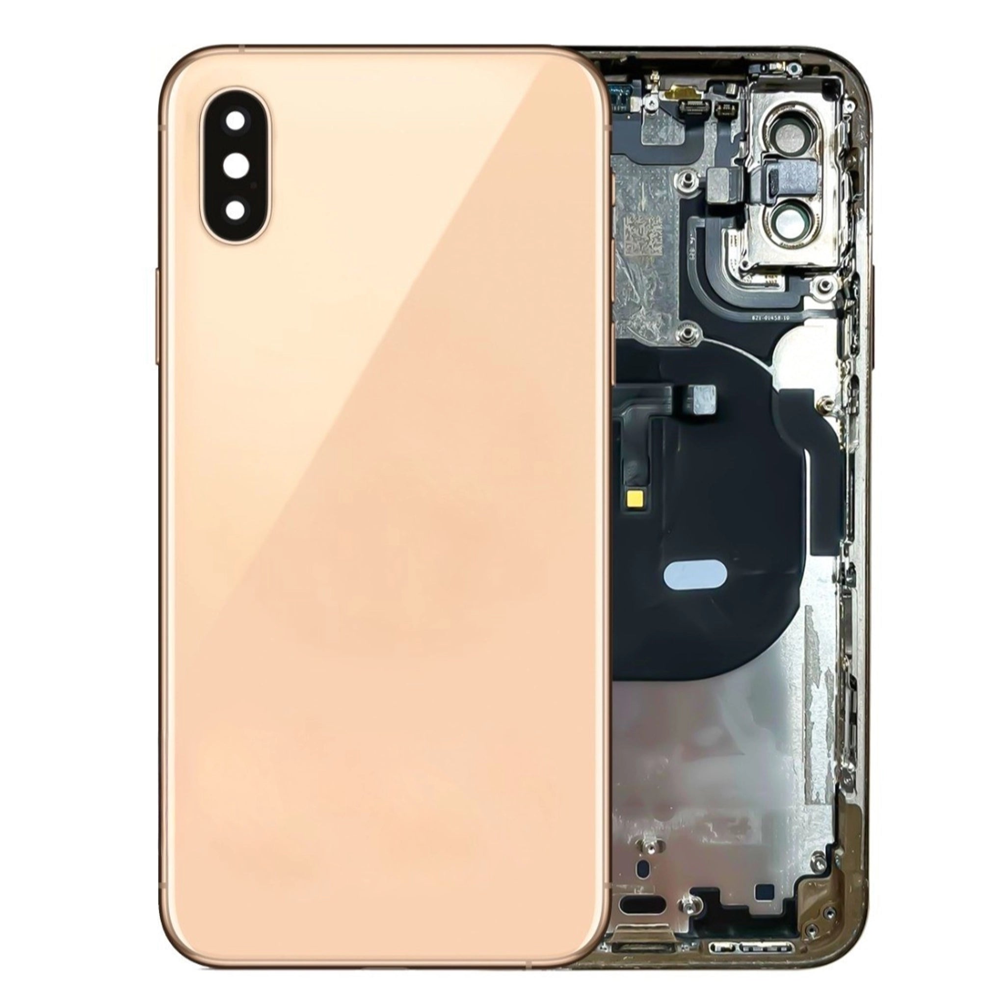 iPhone XS Akkudeckel Gehäuse mit Kleinteilen – Gold, CE Version