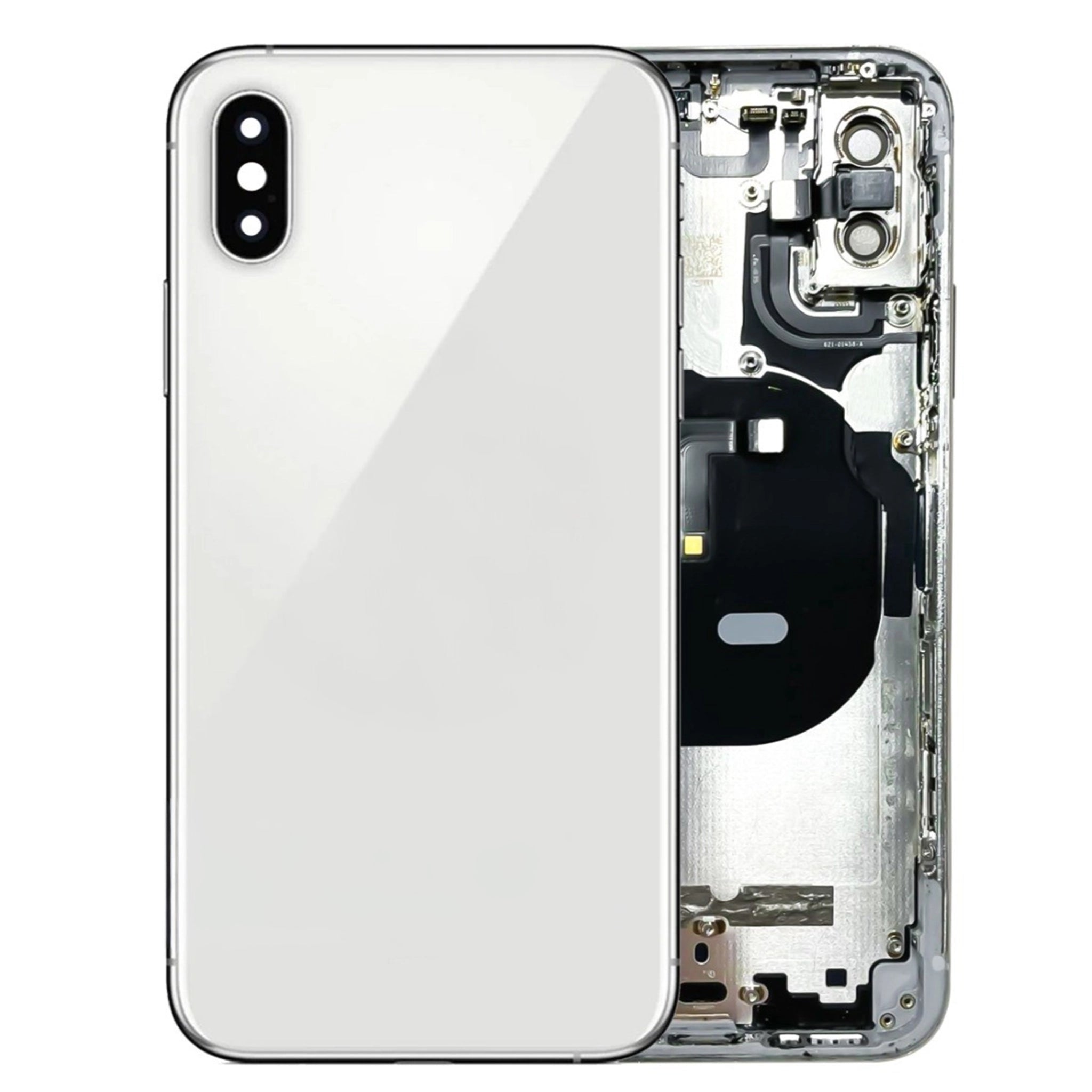 iPhone XS Akkudeckel Gehäuse mit Kleinteilen – Weiß, CE Version