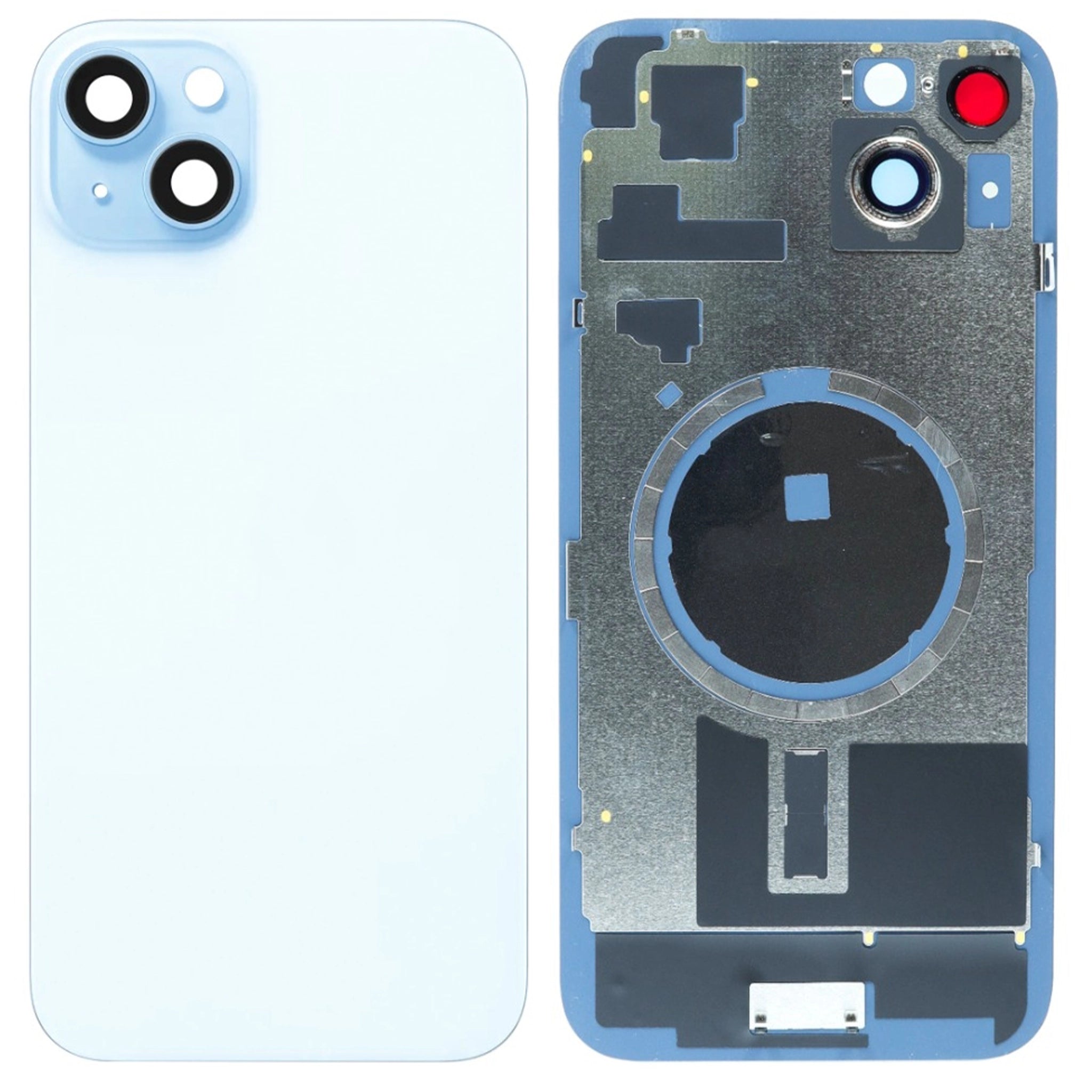 Phone 15 Akkudeckel mit Rahmen und MagSafe Ring - Blau