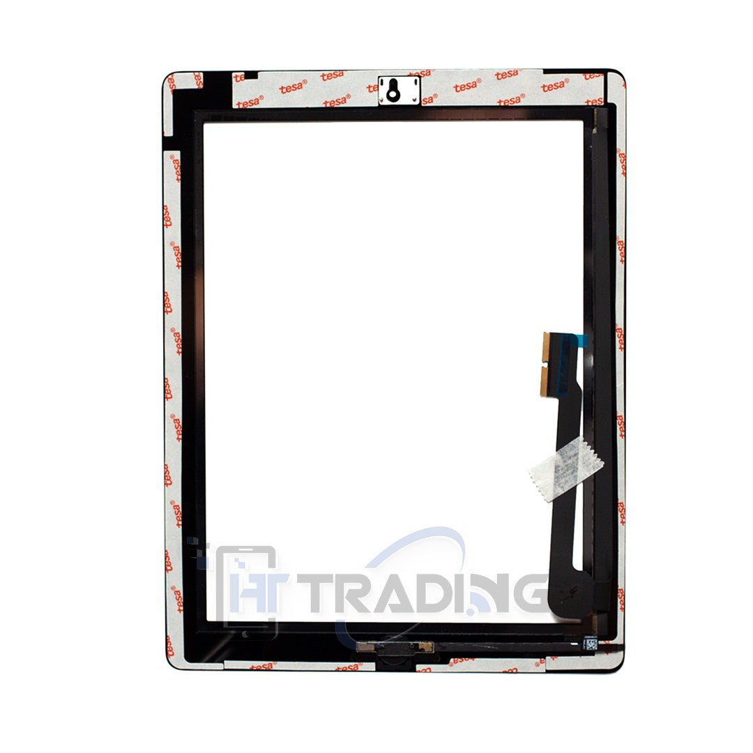 Touchscreen für iPad 4 (2012), iPad 3 (2012) mit Kleber A1458 A1459 A1460 A1416 A1430 A140 Schwarz