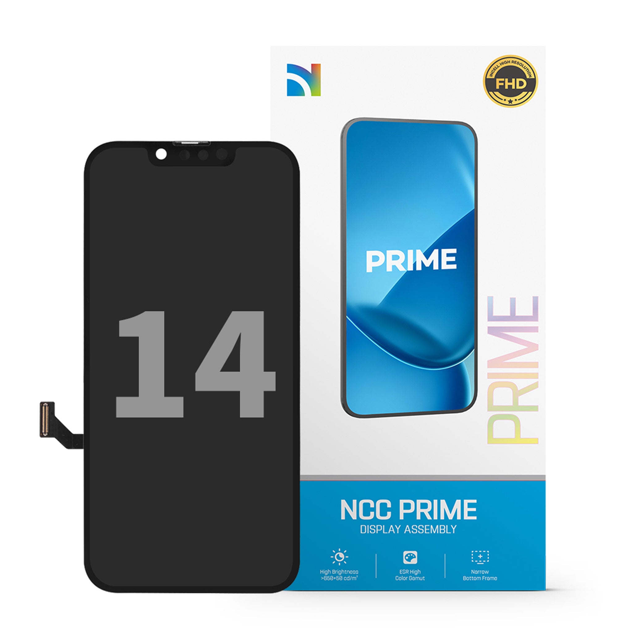 NCC LCD Display für iPhone 14 Incell Schwarz - PRIME