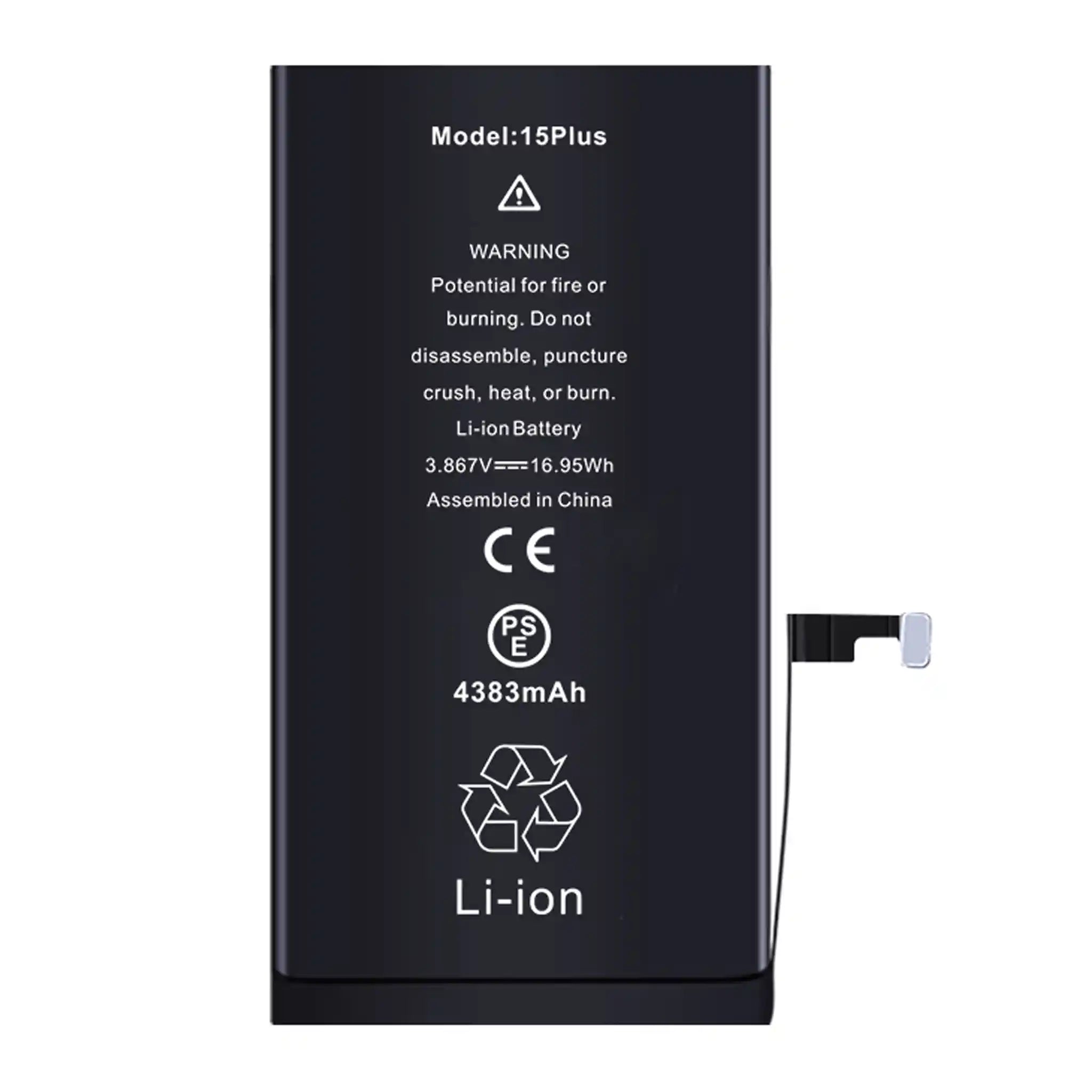 Genuine iPhone 15 Plus battery 4383mAh, original Apple replacement battery