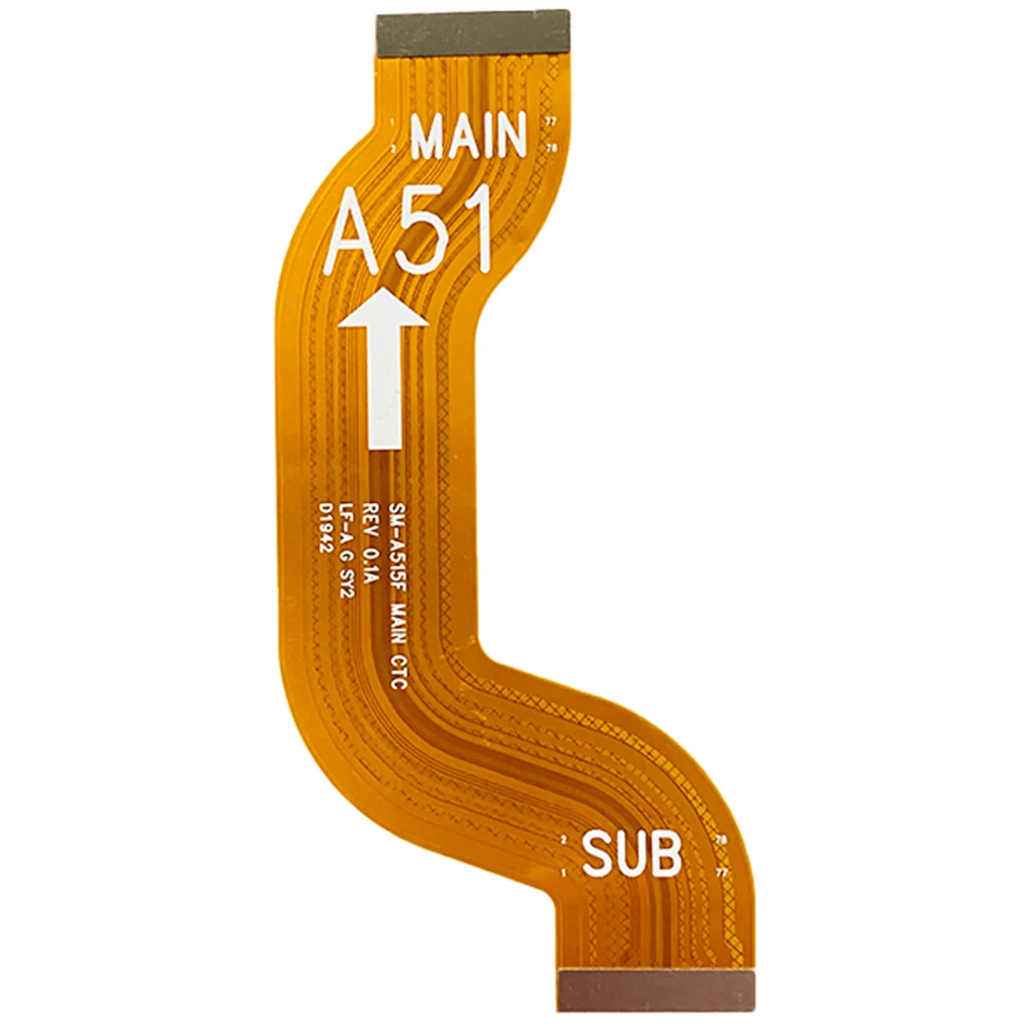 Ersatz-Main-Flexkabel (Sub-Board Verbindungskabel) für Samsung Galaxy A51 (SM-A515F) zur Behebung von Lade- und Signalproblemen.